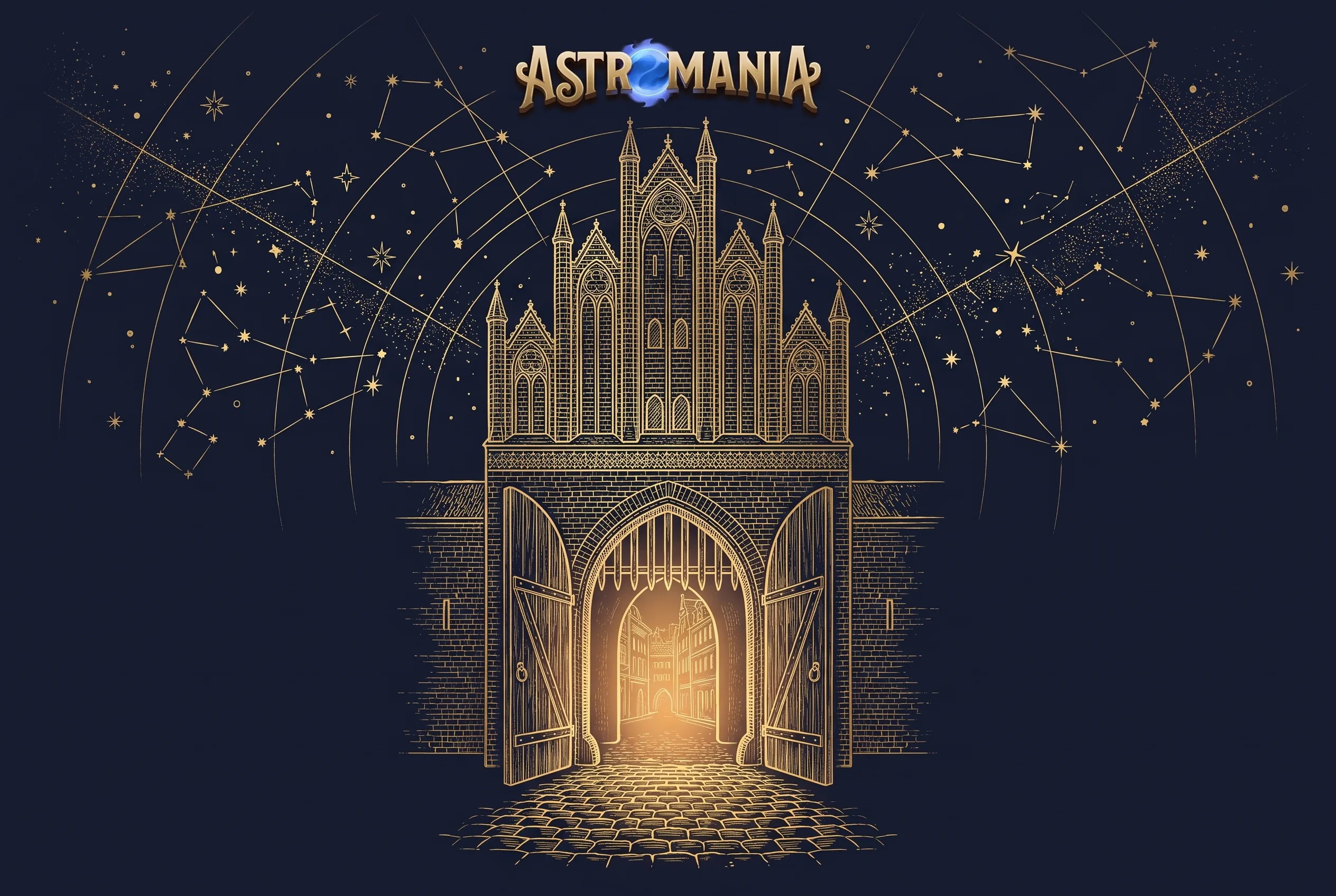 Astronomiczna ilustracja rejestracji w Astromania Casino